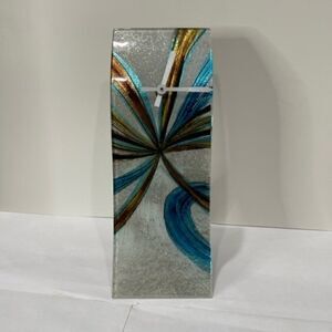 AngelStar Cozenza Collection Metallic White Blue Brown Desk Easel Clock-11.5"